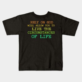 Rely On God Christian Kids T-Shirt